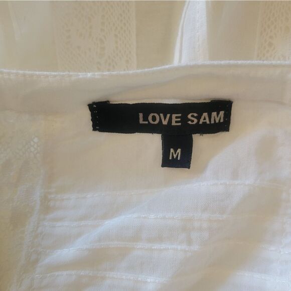 Love Sam Eyelet Lace Boho Dress Size Medium - Picture 6 of 7